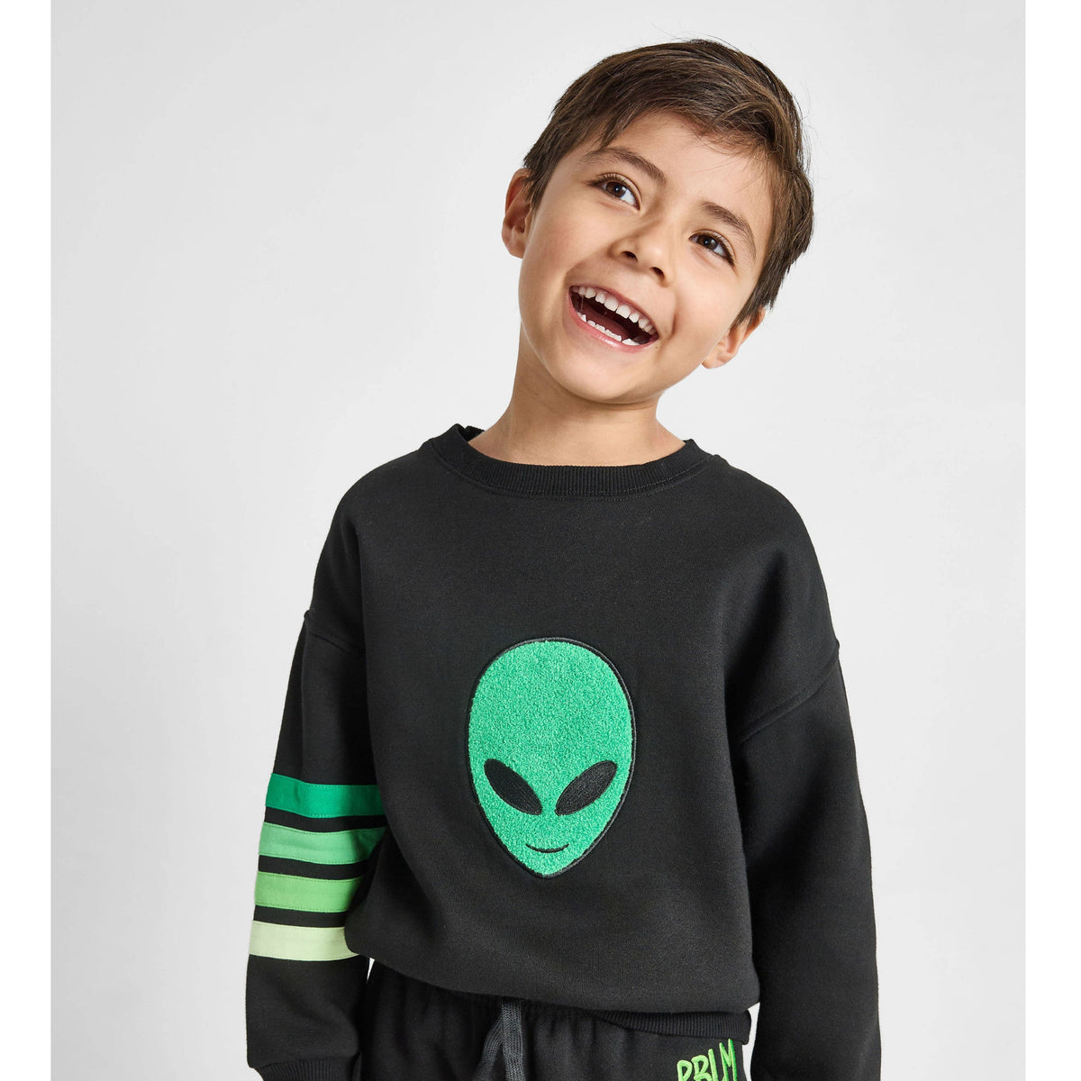 Organic Cotton Crewneck Sweatshirt - Alien Patch