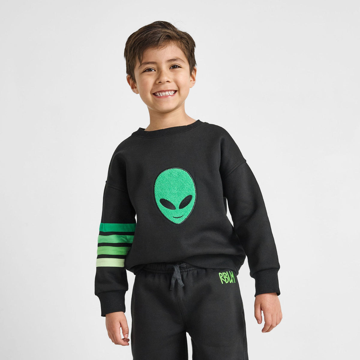 Organic Cotton Crewneck Sweatshirt - Alien Patch
