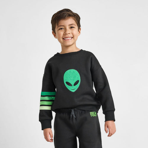 Organic Cotton Crewneck Sweatshirt - Alien Patch