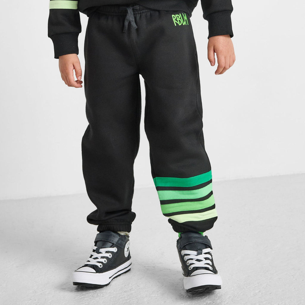 Organic Cotton Joggers - Green Striped