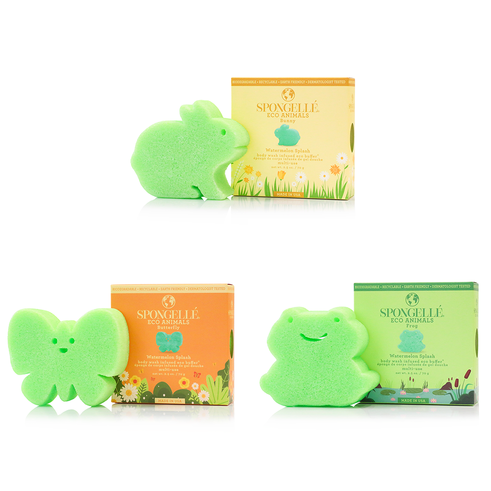 Eco Body Wash Buffer 3-Pack - Watermelon Splash Animals