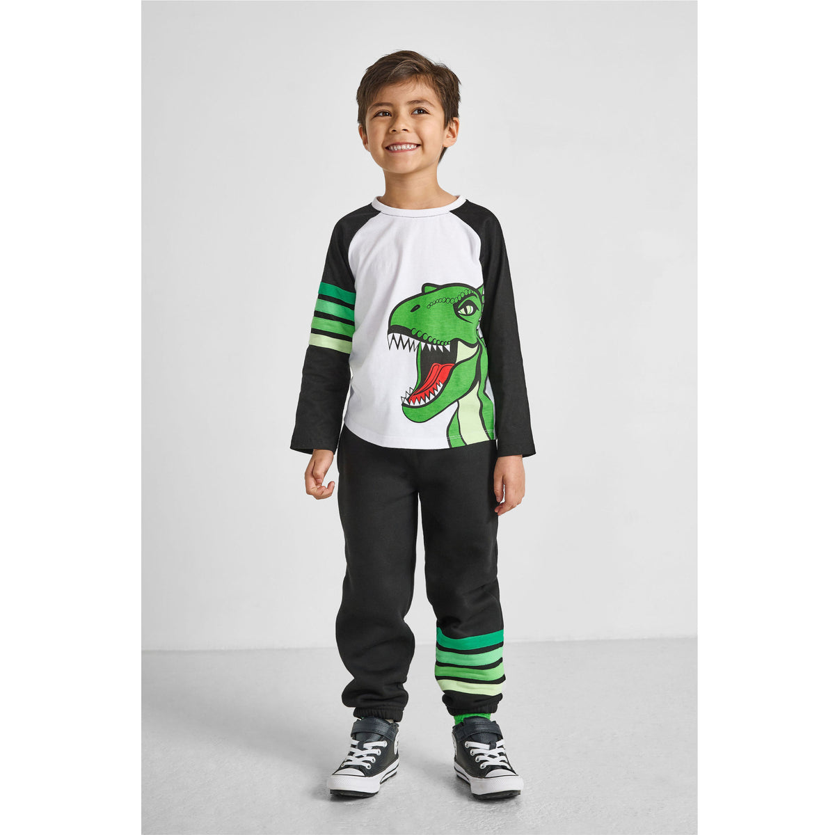 Organic Cotton Joggers - Green Striped