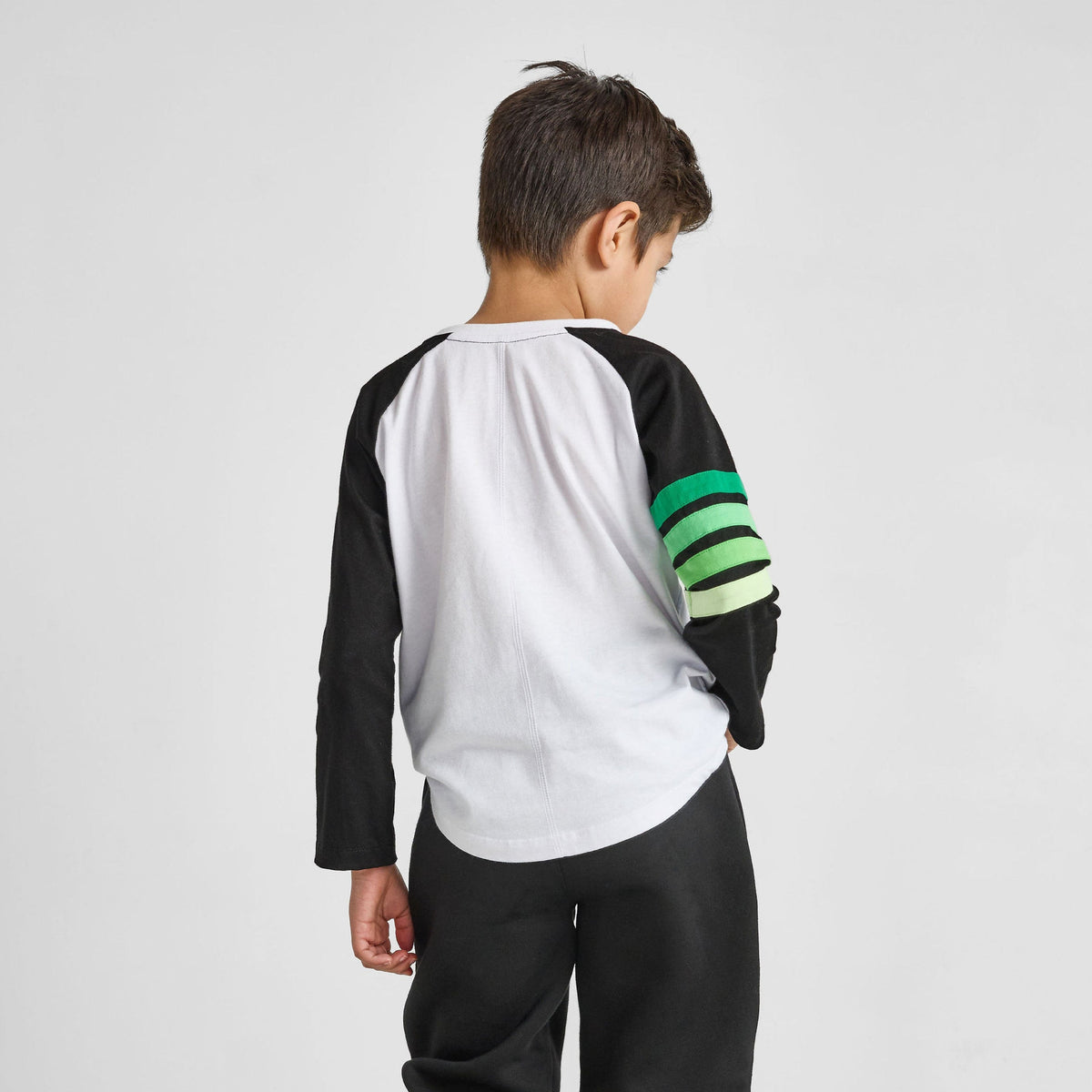 Organic Cotton Baseball Tee - Dinosaur Print