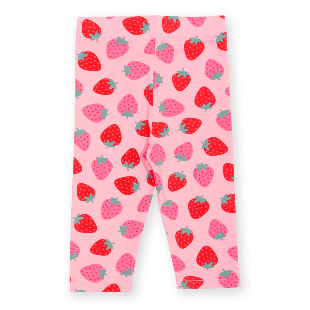 Organic Cotton Pedal Pushers - Strawberry Print