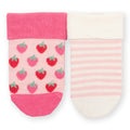 Organic Cotton Baby Socks 2-Pack - Berry Dot & Pink Stripe