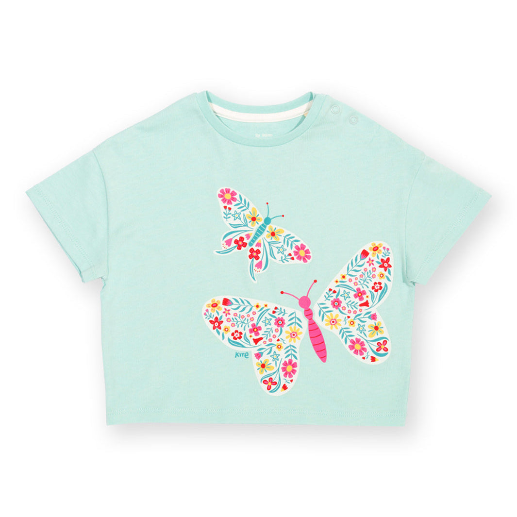 Organic Cotton Short Sleeve T-Shirt - Butterfly Print