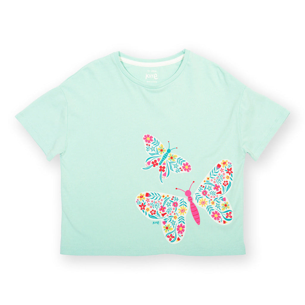 Organic Cotton Short Sleeve T-Shirt - Butterfly Print