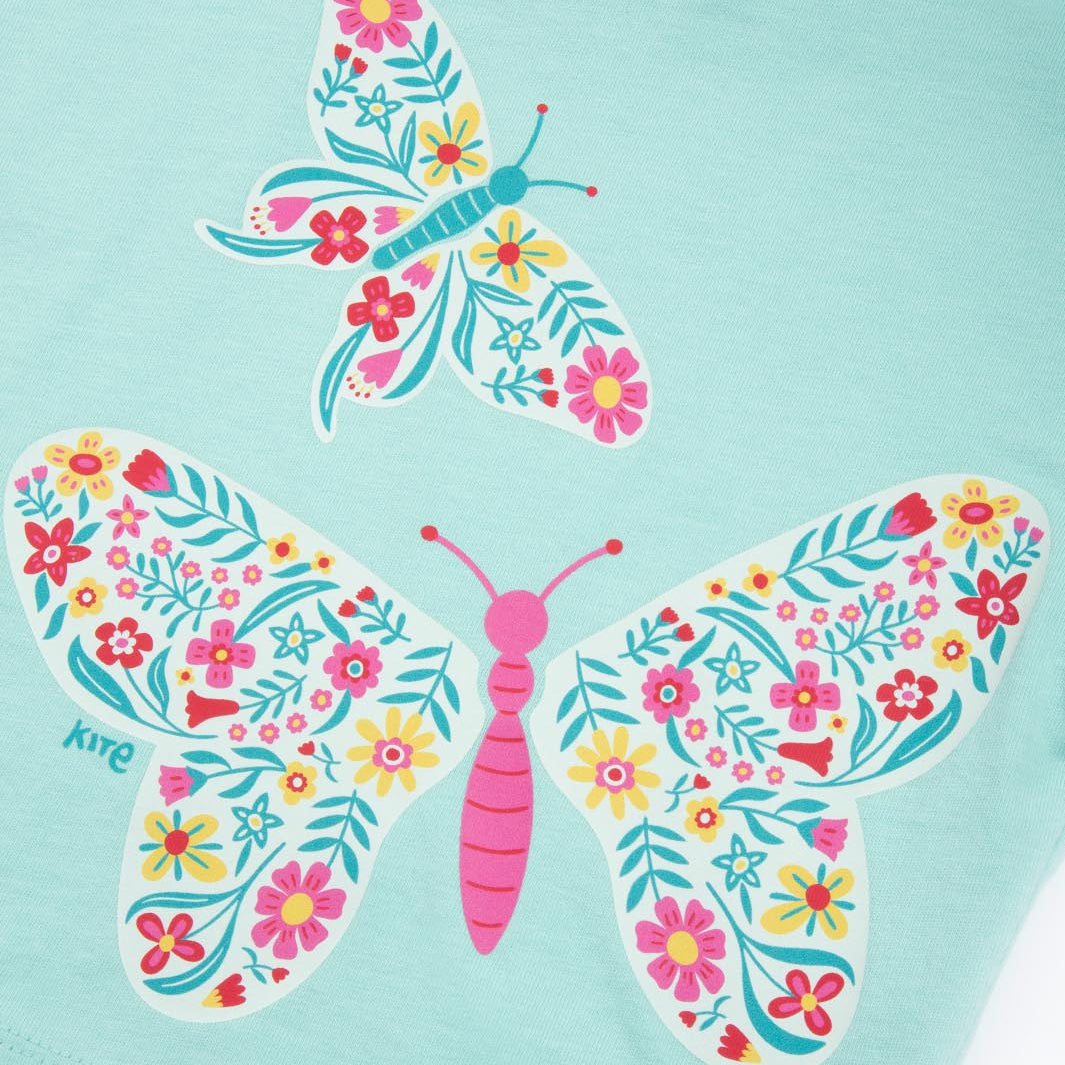 Organic Cotton Short Sleeve T-Shirt - Butterfly Print