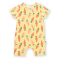 Organic Cotton Short Romper - Happy Carrot Print