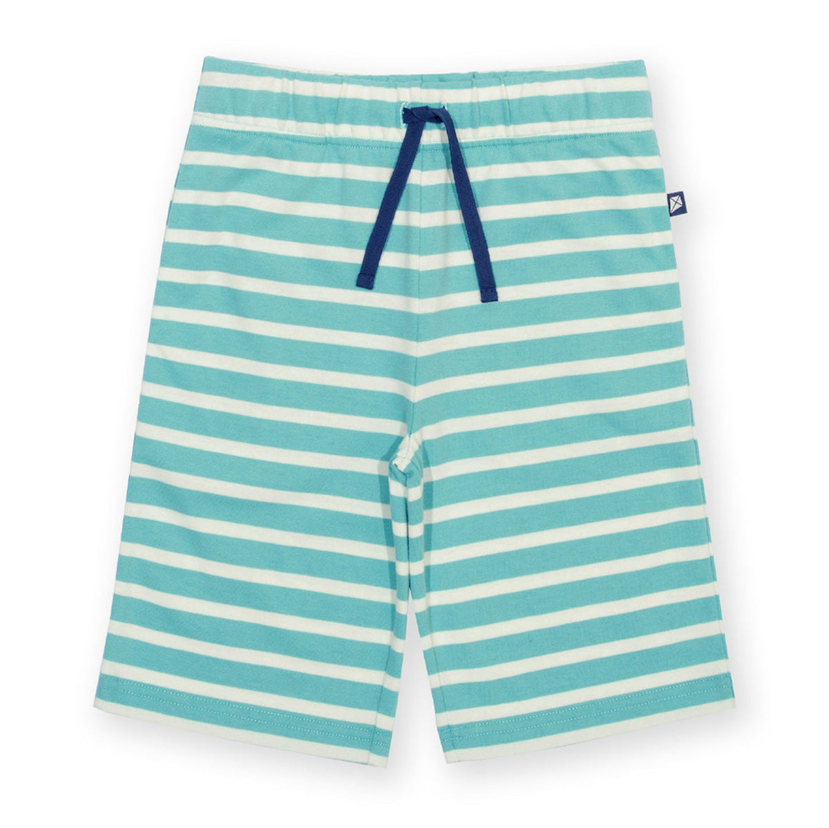 Organic Cotton Jersey Shorts - Lagoon Stripe