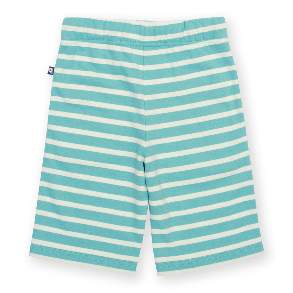 Organic Cotton Jersey Shorts - Lagoon Stripe