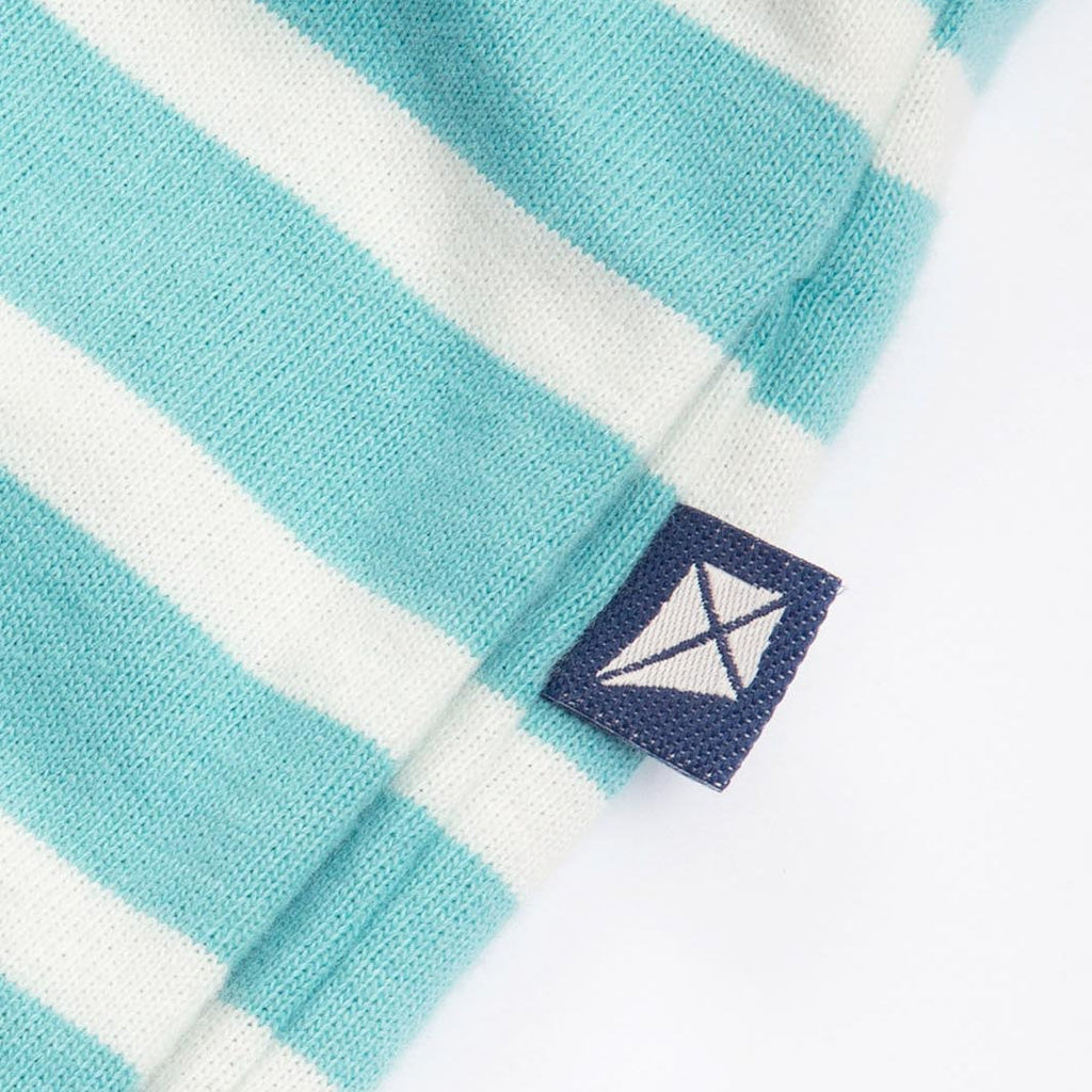 Organic Cotton Jersey Shorts - Lagoon Stripe