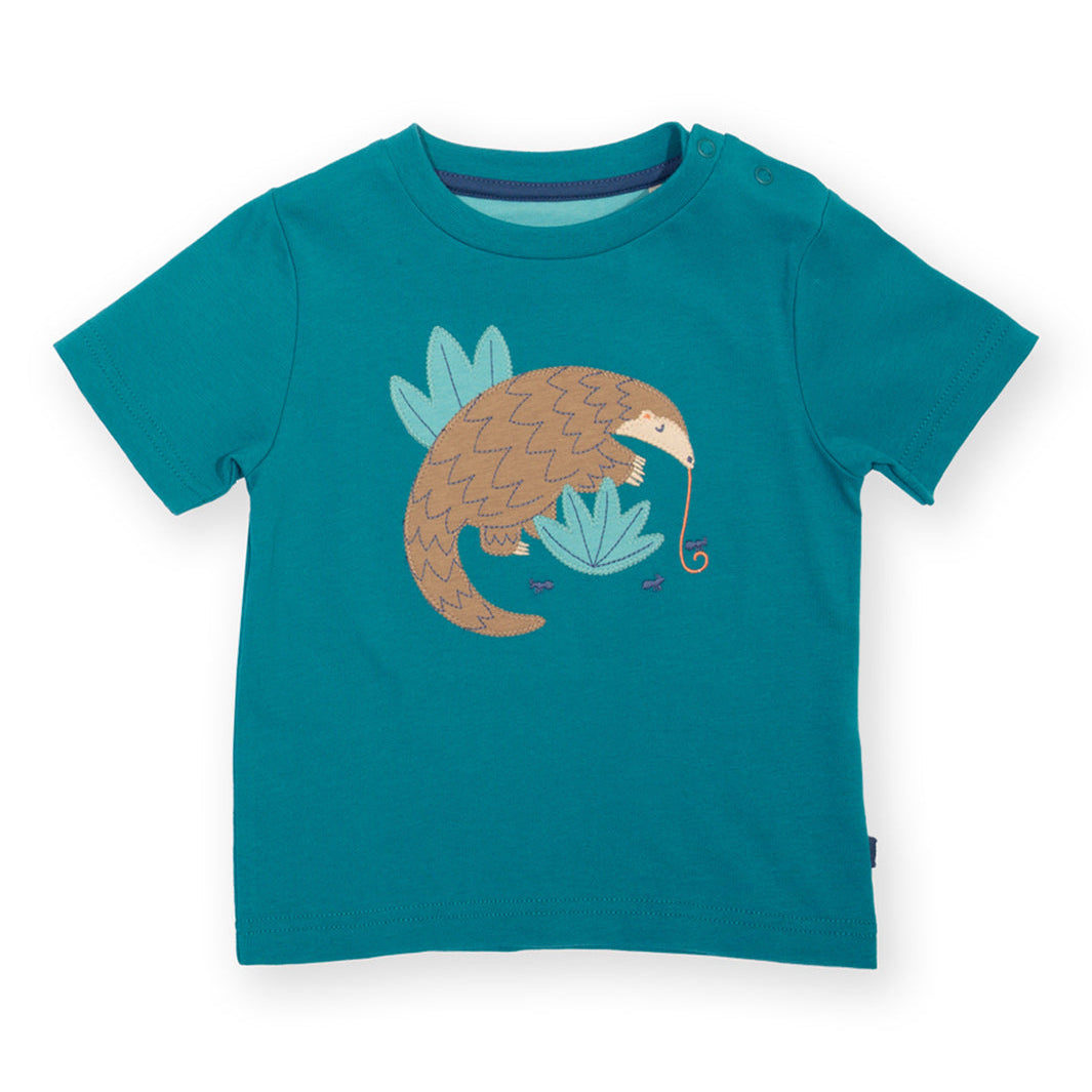 Organic Cotton Short Sleeve T-Shirt - Pangolin Appliqué