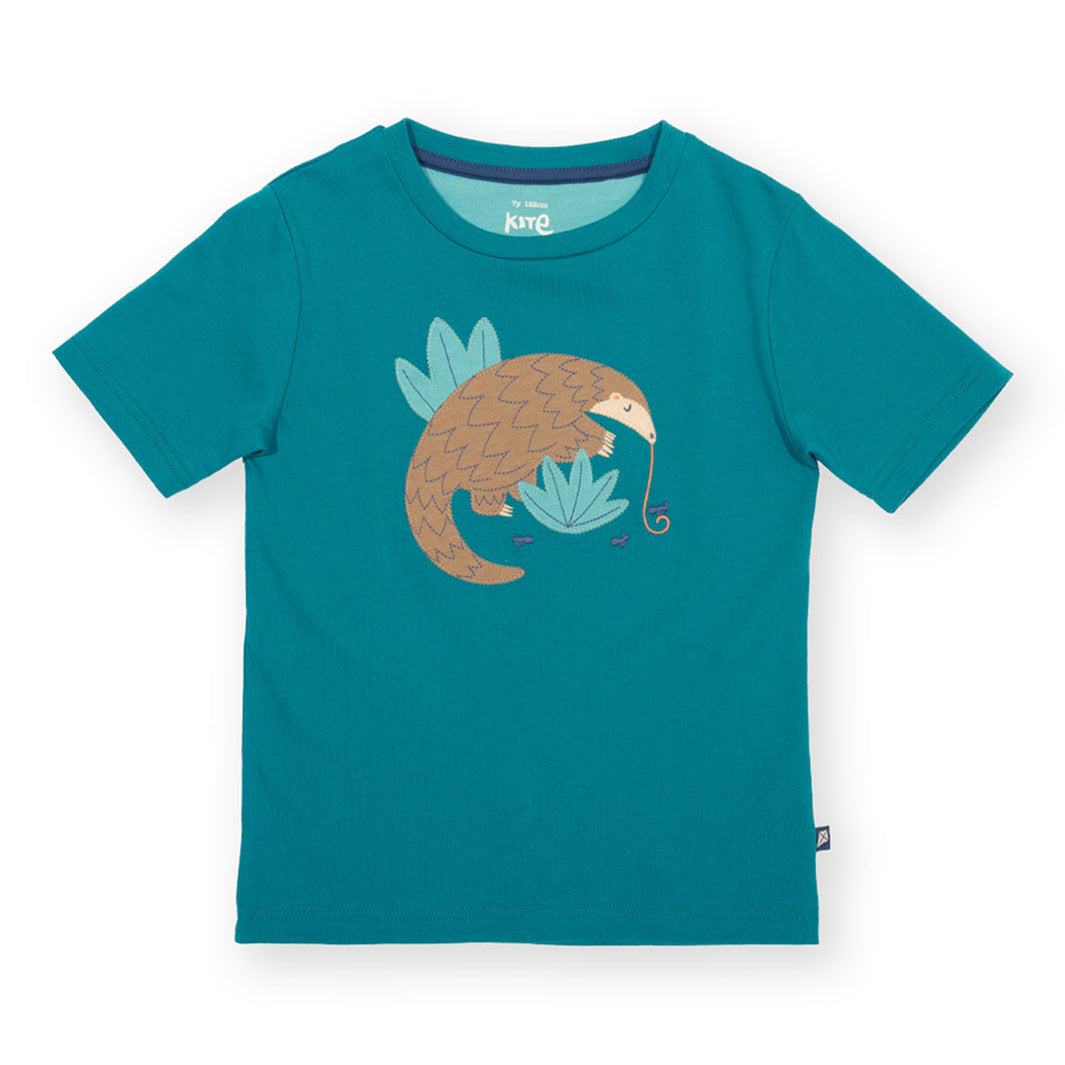 Organic Cotton Short Sleeve T-Shirt - Pangolin Appliqué