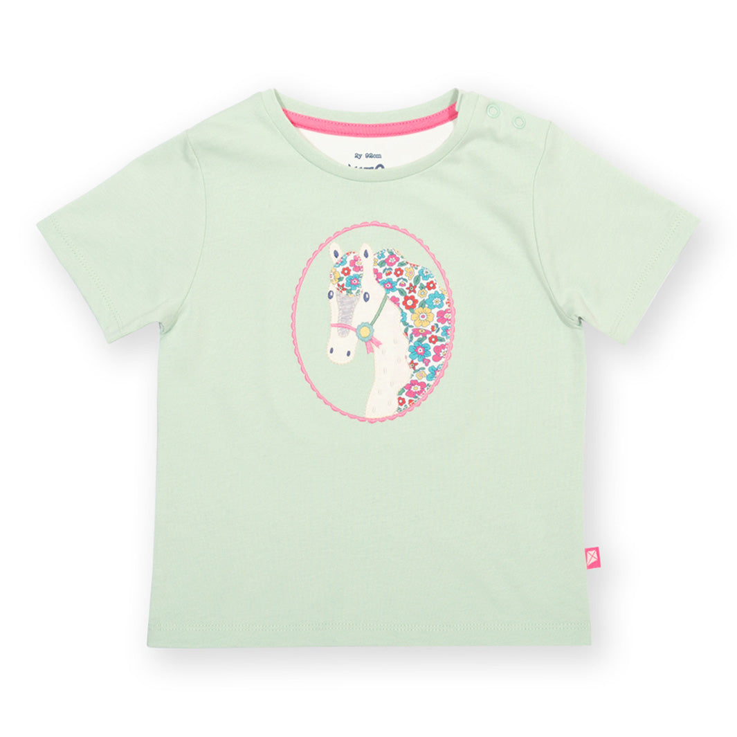 Organic Cotton Short Sleeve T-Shirt - Pony Appliqué