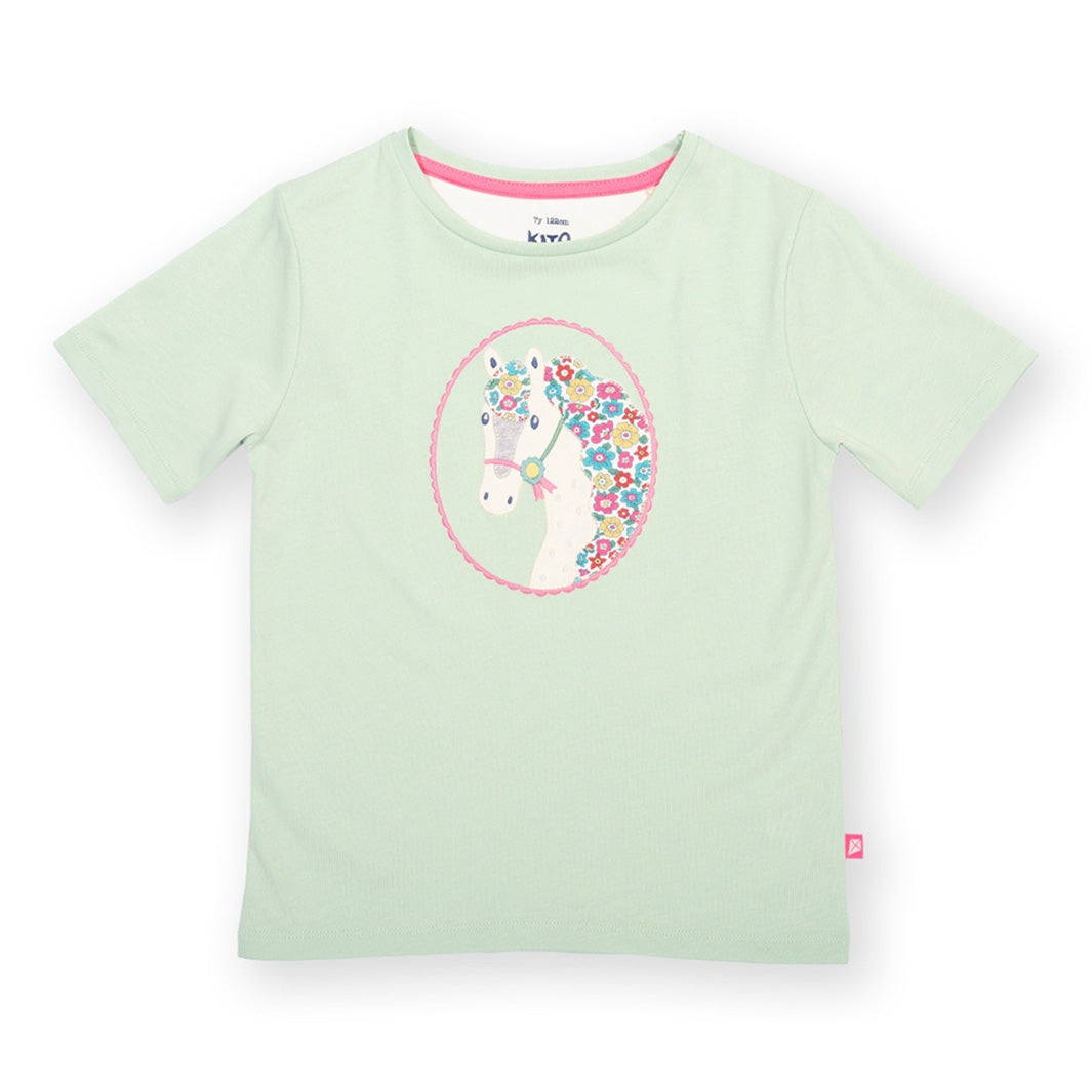 Organic Cotton Short Sleeve T-Shirt - Pony Appliqué