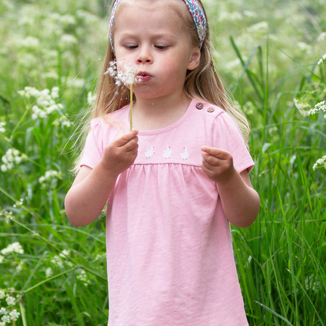 Organic Cotton Short Sleeve Tunic - Little Duck Print