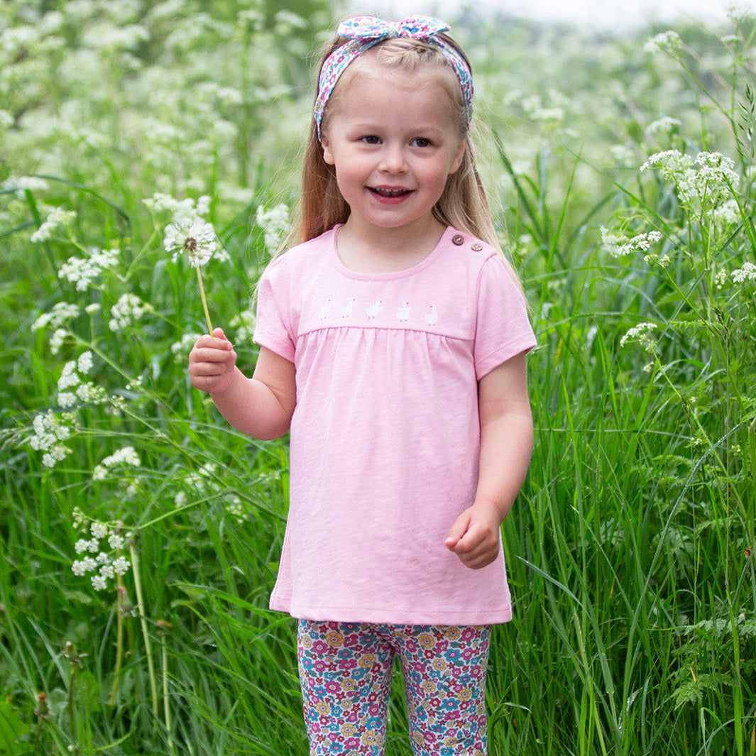 Organic Cotton Short Sleeve Tunic - Little Duck Print