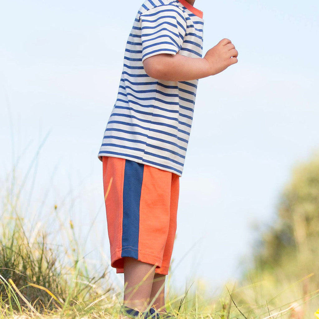 Organic Cotton Jersey Shorts - Tangerine