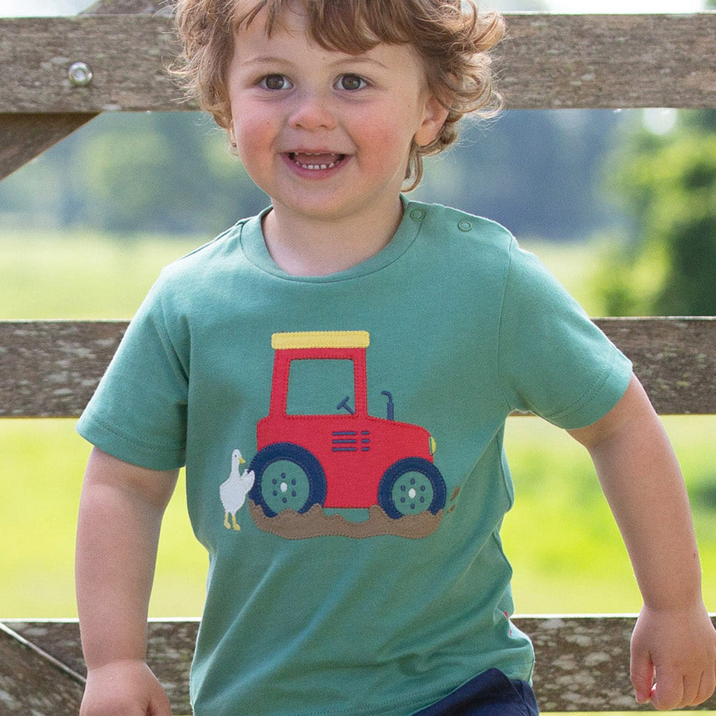Organic Cotton Short Sleeve T-Shirt - Farmer Duck Appliqué