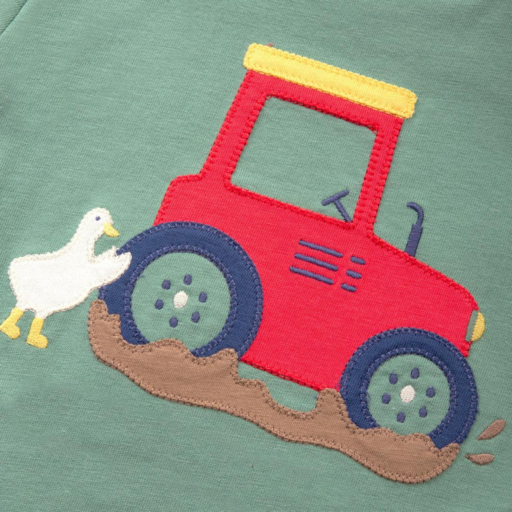 Organic Cotton Short Sleeve T-Shirt - Farmer Duck Appliqué