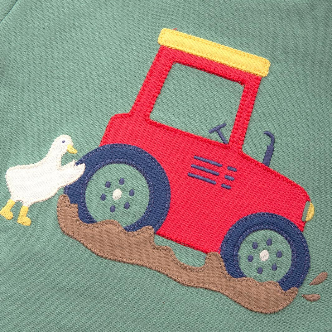 Organic Cotton Short Sleeve T-Shirt - Farmer Duck Appliqué