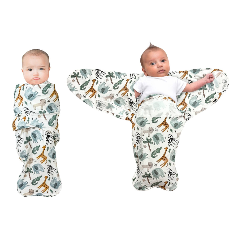 Organic Cotton Snugababe Swaddle™ - Safari Animals