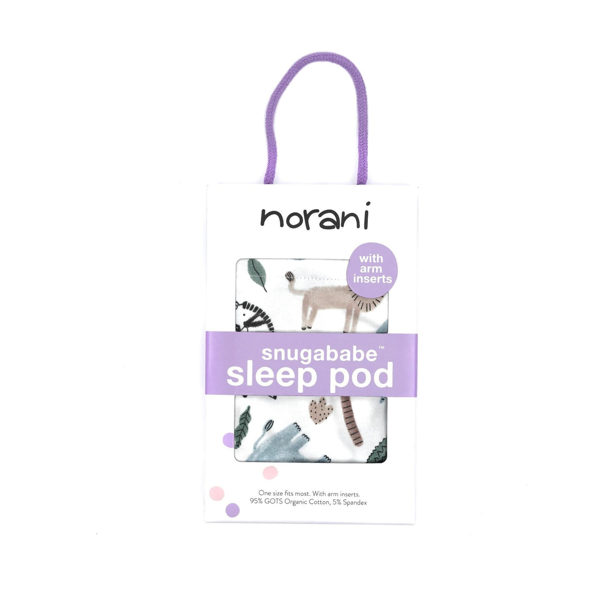 Organic Cotton Snugababe Swaddle™ - Safari Animals