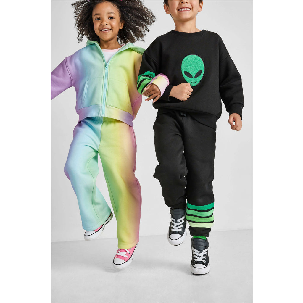 Organic Cotton Joggers - Green Striped