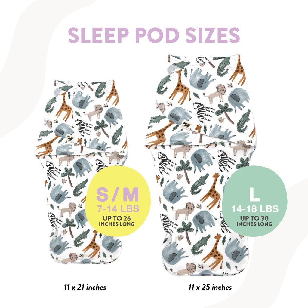 Organic Cotton Snugababe Swaddle™ - Safari Animals