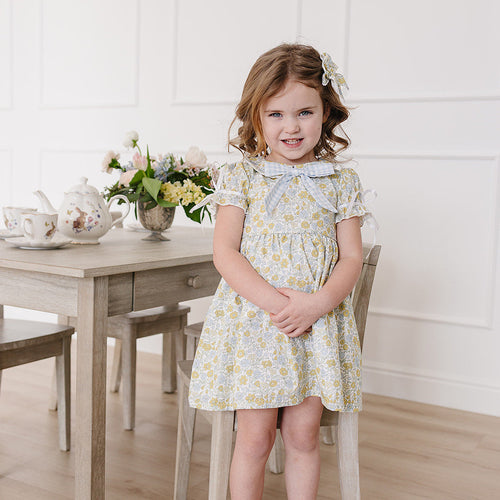 Dress with Peter Pan Collar - Sunny Floral