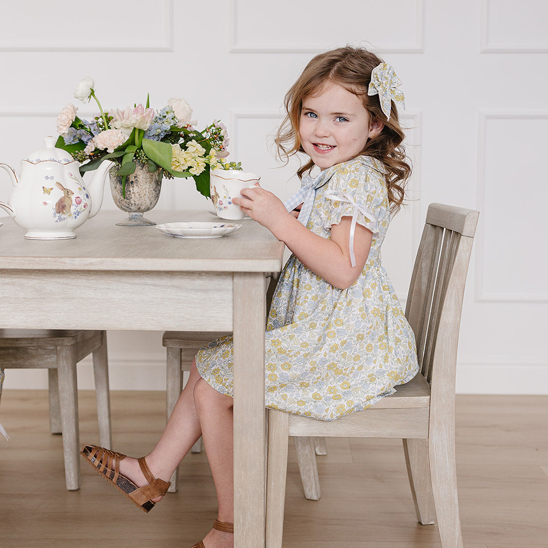 Dress with Peter Pan Collar - Sunny Floral