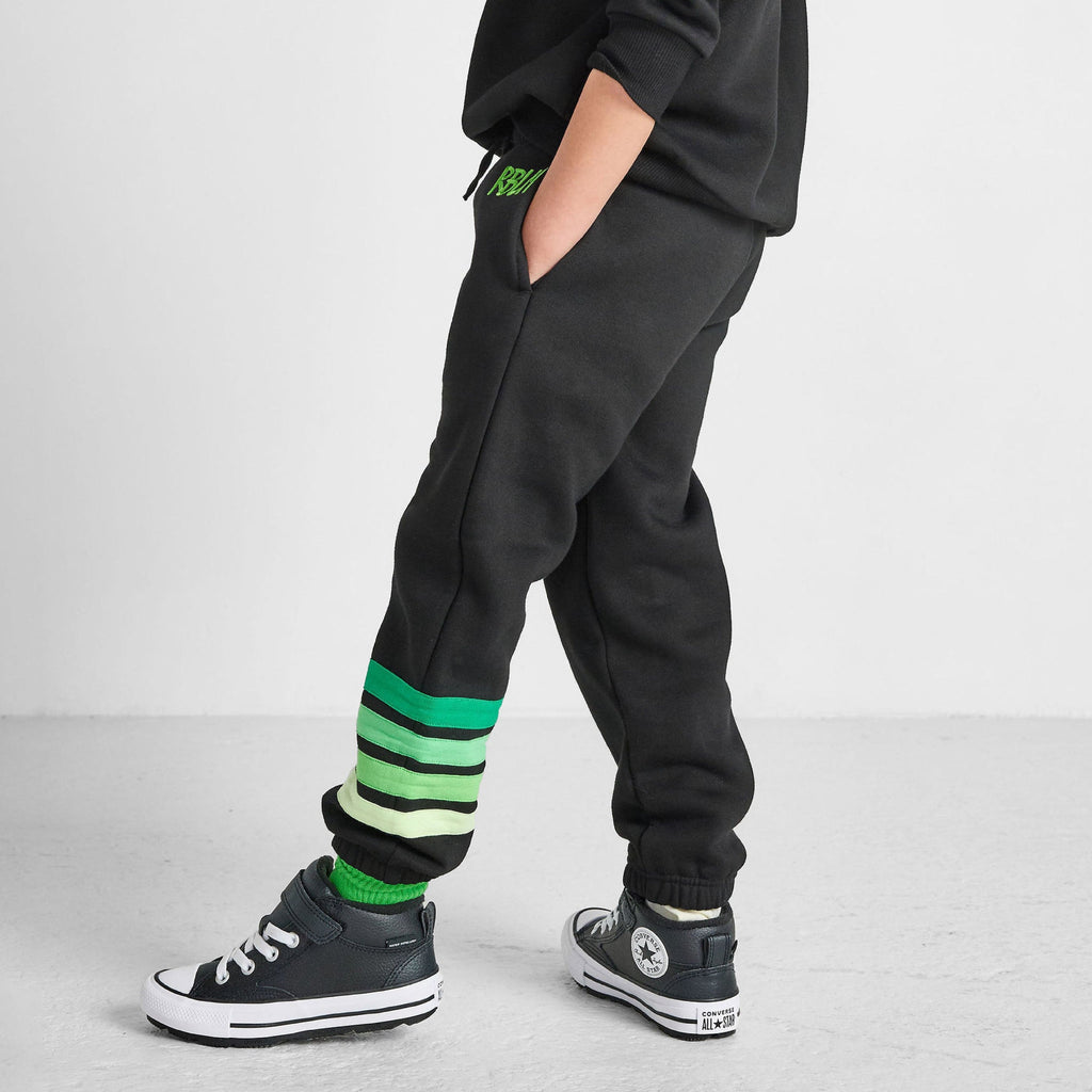 Organic Cotton Joggers - Green Striped